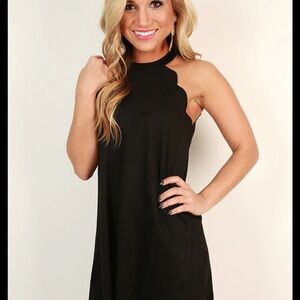 Olivaceous suede dress